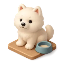 Samoyed Puppy 3D icon