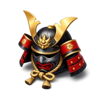 Samurai Helmet 3D icon
