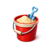 Sand Bucket 3D icon