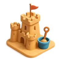 Sandcastle 3D icon