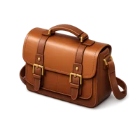 Brown Satchel Bag 3D icon