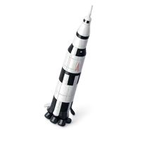 Blue Saturn V Rocket 3D icon