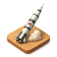 Saturn V Rocket 3D icon
