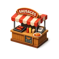 Sausage Stand 3D icon