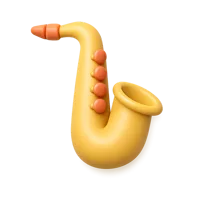 Saxophone 3D icon