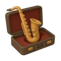 Saxophone in Case 3D icon