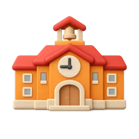 School 3D icon