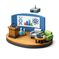 Science Conference 3D icon