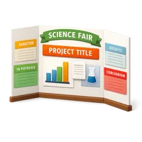 Orange Science Fair Board 3D icon