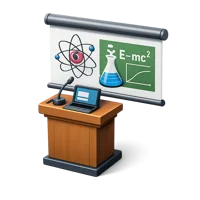 Orange Science Lecture 3D icon