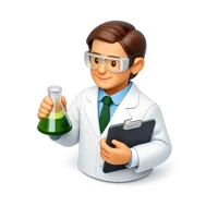Orange Scientist 3D icon