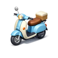 Blue Scooter 3D icon