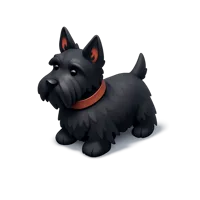 Blue Scottish Terrier 3D icon