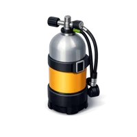 Amber Scuba Tank 3D icon