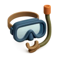 Scuba Diving Mask 3D icon