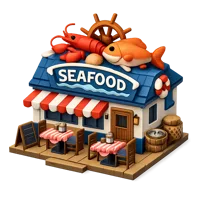 Seafood Restaurant 3D icon