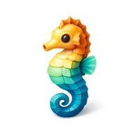 Seahorse 3D icon