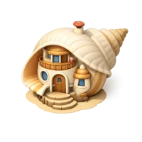 Seashell House 3D icon
