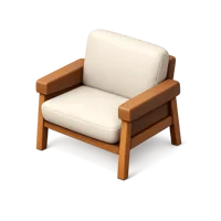 Brown Seat 3D icon