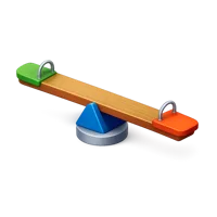 Seesaw 3D icon