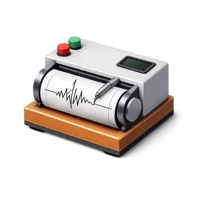 Orange Seismograph 3D icon