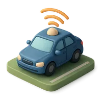 Self-driving Car 3D icon