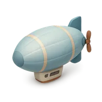 Semi-Rigid Airship (Blimp) 3D icon