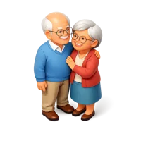 Senior Couple 3D icon