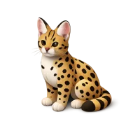Amber Serval 3D icon
