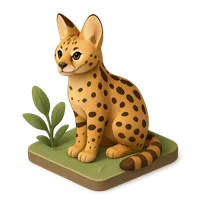 Serval 3D icon
