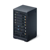 Blue Server Rack 3D icon