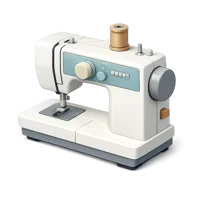 White Sewing Machine 3D icon