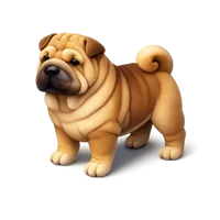 Shar Pei 3D icon