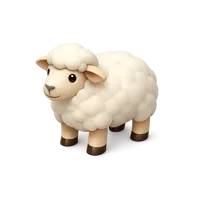 Amber Sheep 3D icon