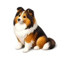 Brown Shetland Sheepdog 3D icon