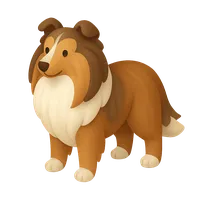 Shetland Sheepdog 3D icon
