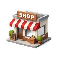 Red Shop 3D icon