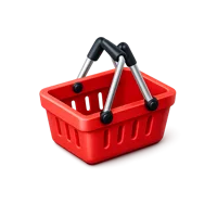 Red Shopping Basket 3D icon
