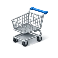 Blue Shopping Cart 3D icon