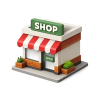 Shops 3D icon