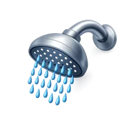 Blue Shower Head 3D icon