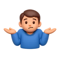 Shrugging Man 3D icon