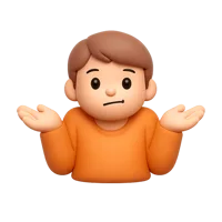 Shrugging Person 3D icon