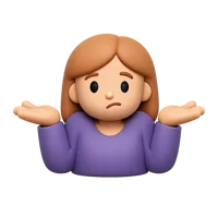 Shrugging Woman 3D icon