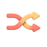 Shuffle Button 3D icon