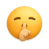 Shushing Face 3D icon