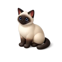 Siamese Cat 3D icon