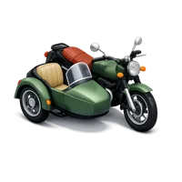 Sidecar Motorcycle 3D icon