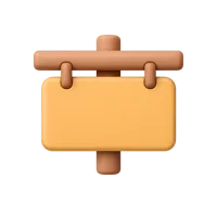Sign Board 3D icon