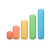 Signal Bars 3D icon